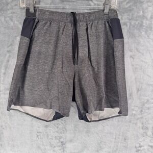 Lululemon surge shorts Mens M 6"Gray Lined Athletic Running Gym Workout